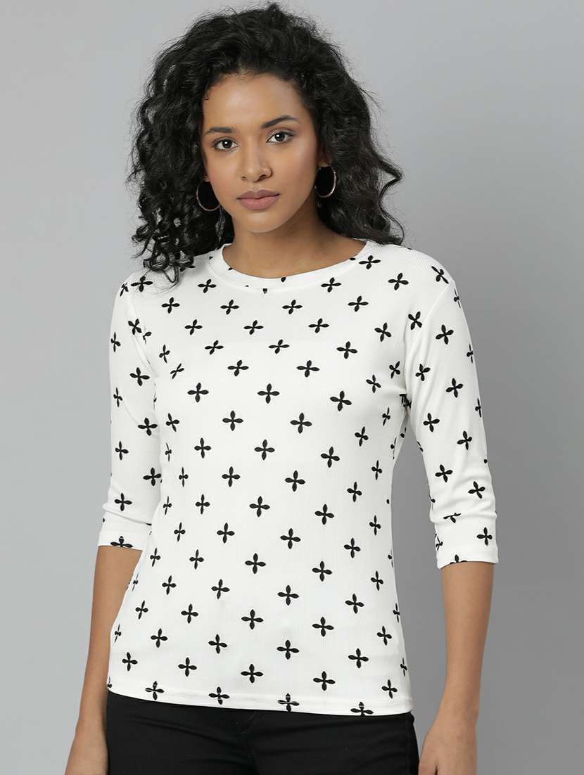 women white printed regular t-shirt