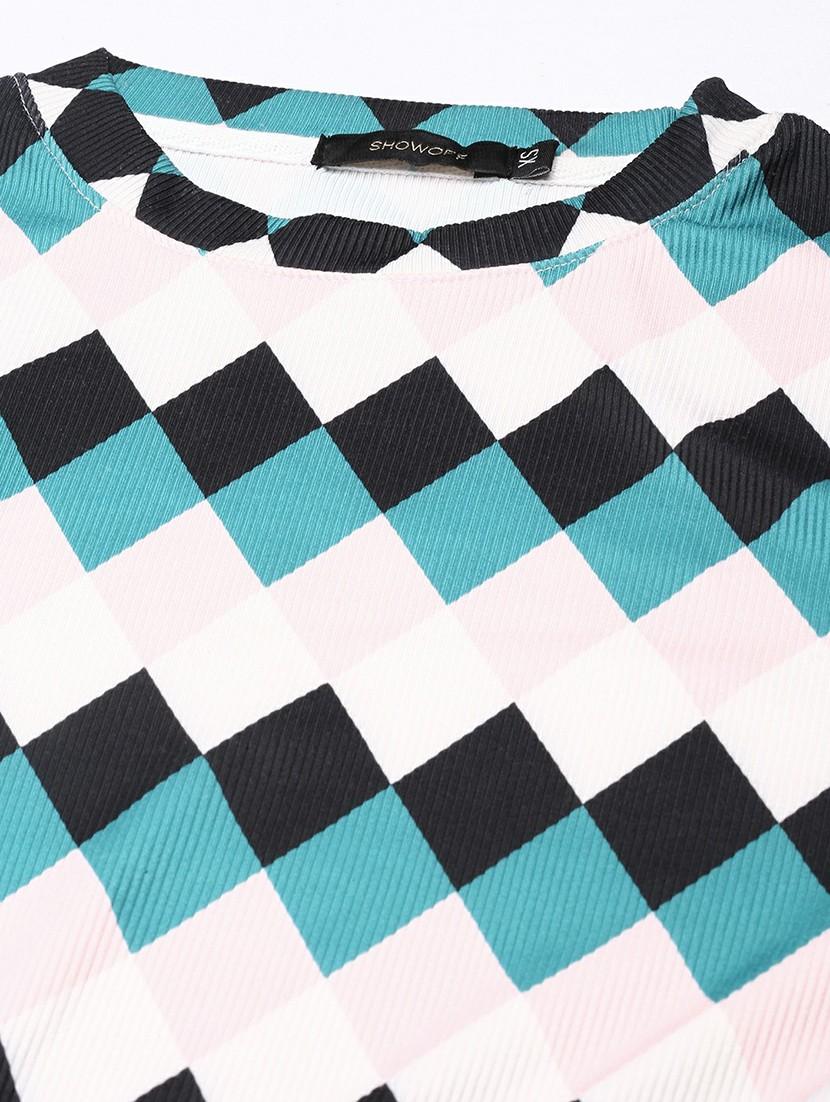 women checkered top and trouser co-ord set - 20612642 - Standard Image - 7