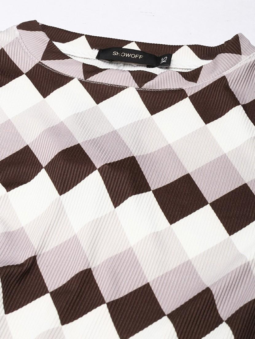 women checkered top and trouser co-ord set - 20612643 - Standard Image - 7