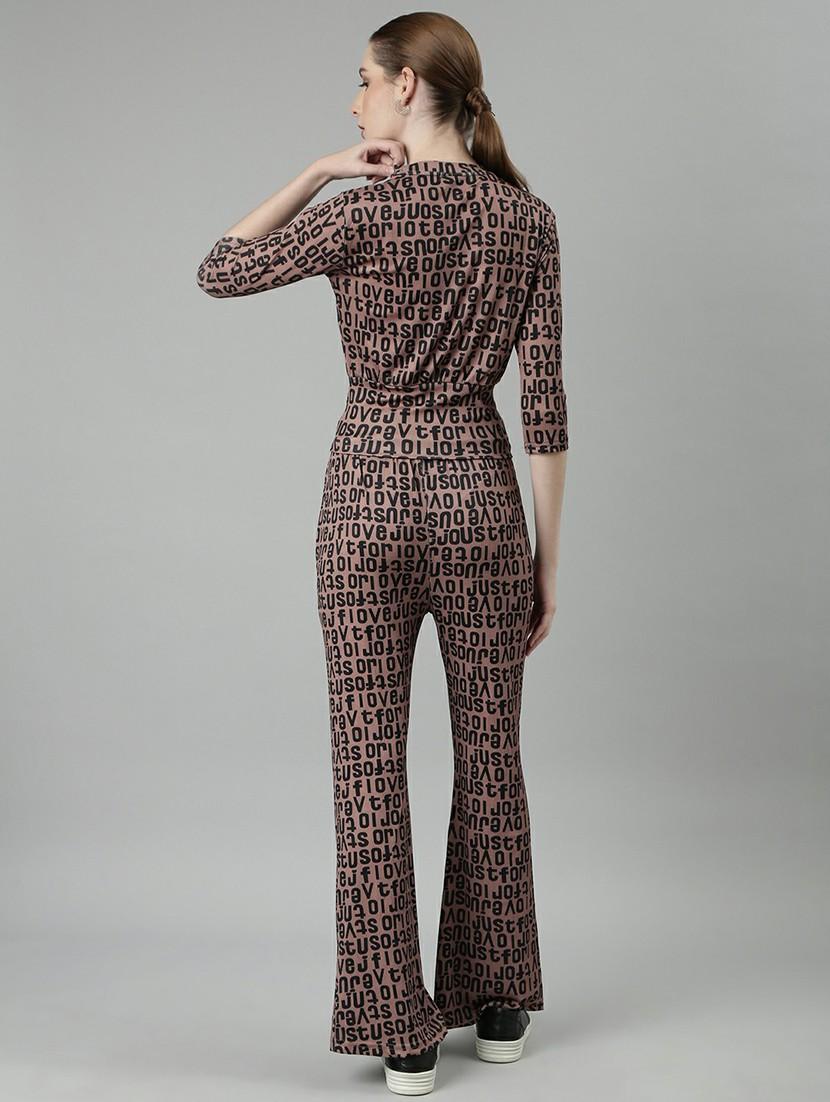 women typographic top and trouser co-ord set - 20612646 - Standard Image - 2