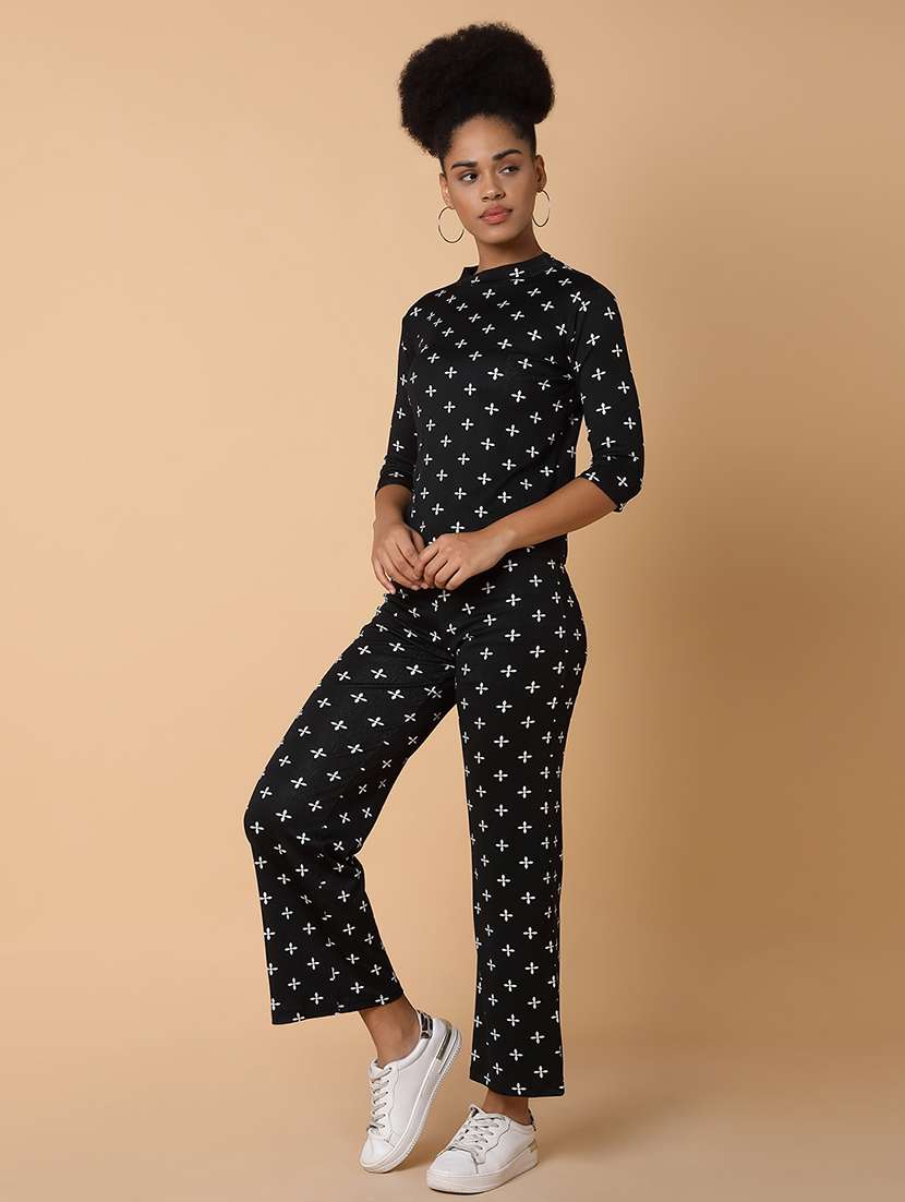 women printed top and trouser co-ord set - 20612654 -  Standard Image - 2