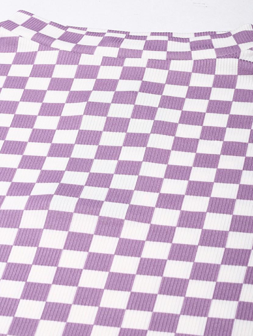 women checkered top and trouser co-ord set - 20612660 - Standard Image - 7