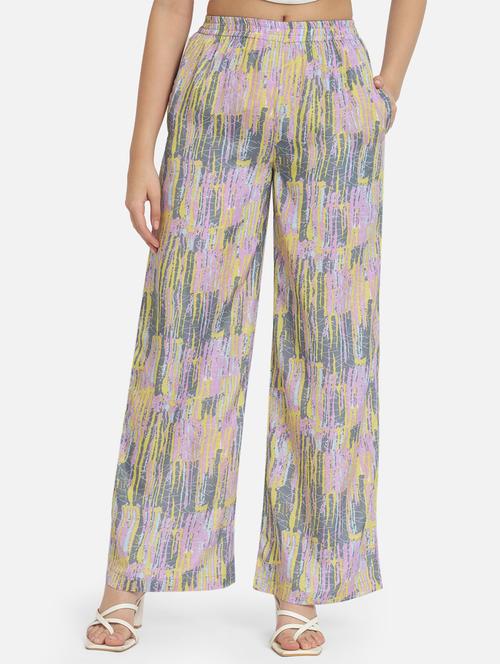 women multi colored printed palazzo - 20613557 -  Standard Image - 0