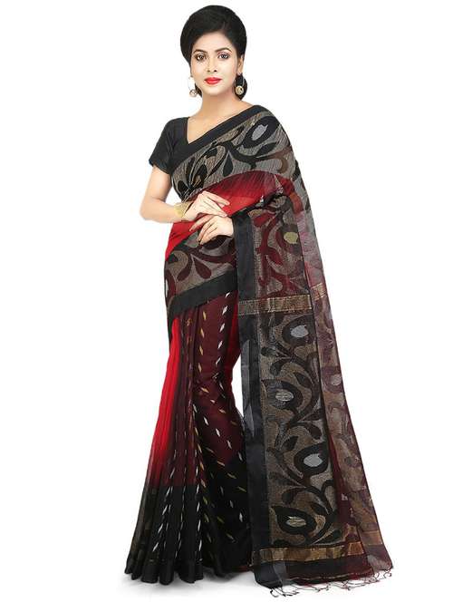 women red self design tant saree with blouse - 20613960 - Standard Image - 0
