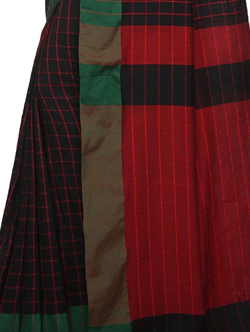 women multi color checks handloom saree with blouse - 20613977 -  Standard Image - 2