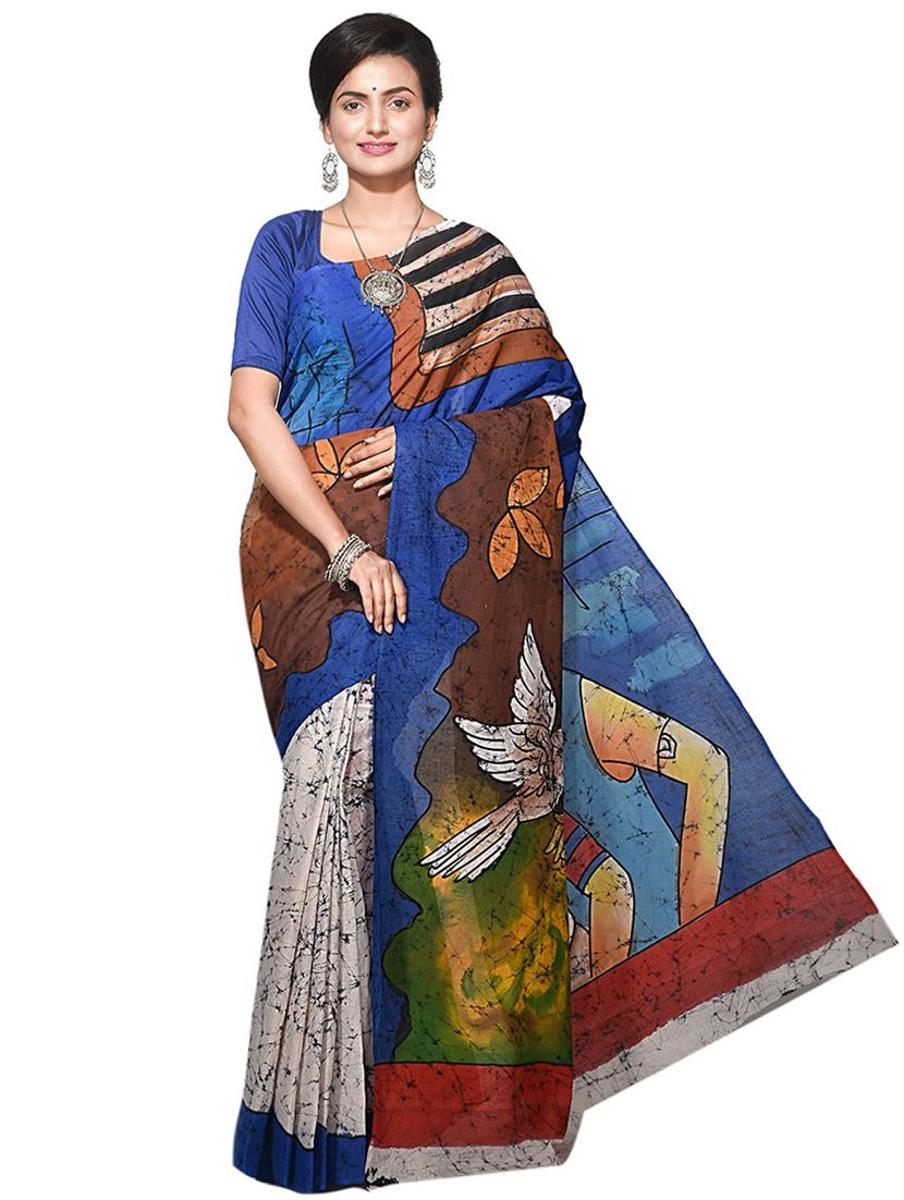 women multi color printed saree with blouse - 20614013 -  Zoom Image - 0