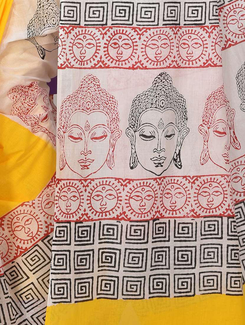 women multi color hand block print saree with blouse - 20614018 - Standard Image - 2