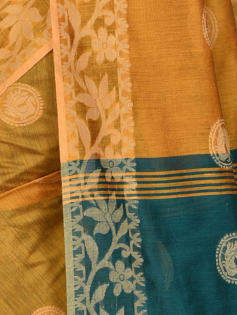 women's self design gold colored saree with blouse - 20614027 -  Standard Image - 2