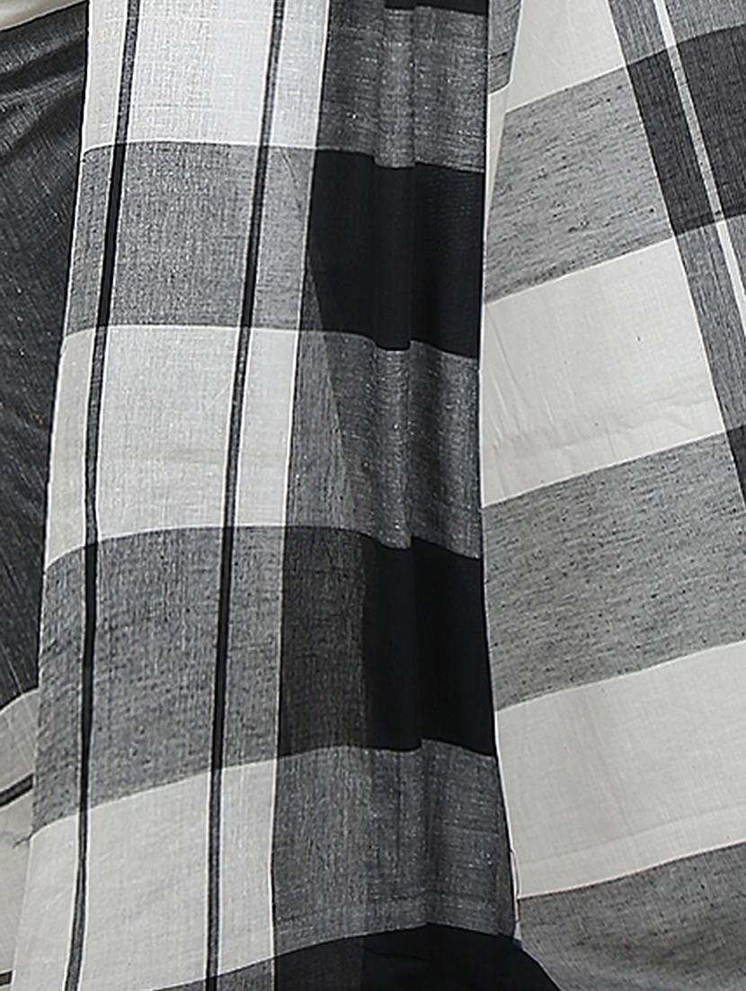 women white self design handloom saree with blouse - 20614059 - Standard Image - 2