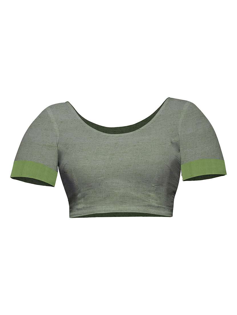 multi colored cotton blend handloom saree with blouse - 20614179 -  Standard Image - 2