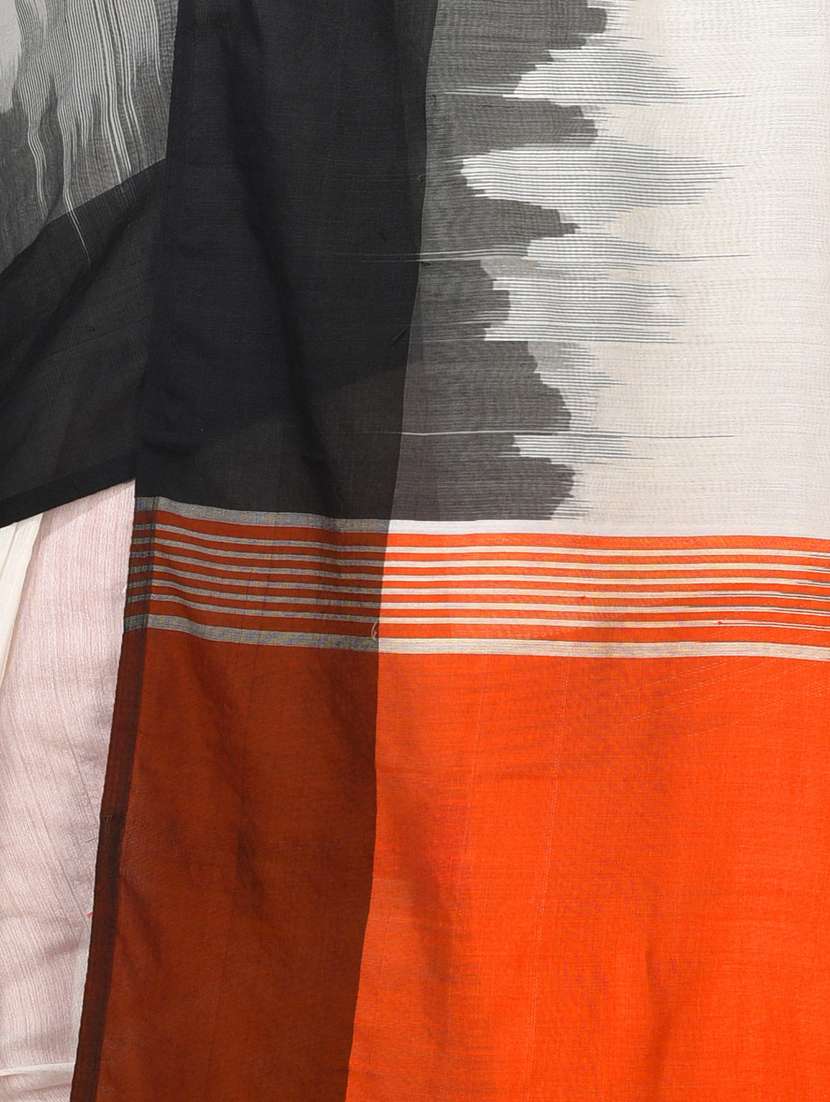 multi colored self design handloom saree with blouse - 20614185 - Standard Image - 2