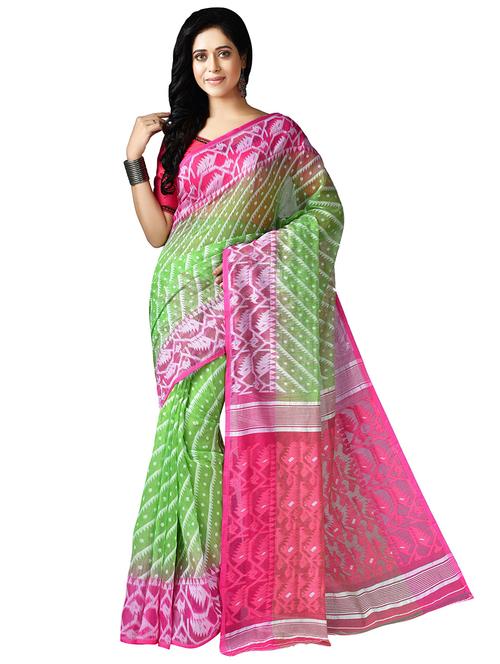 women's self design light green colored saree with blouse - 20614209 - Standard Image - 0