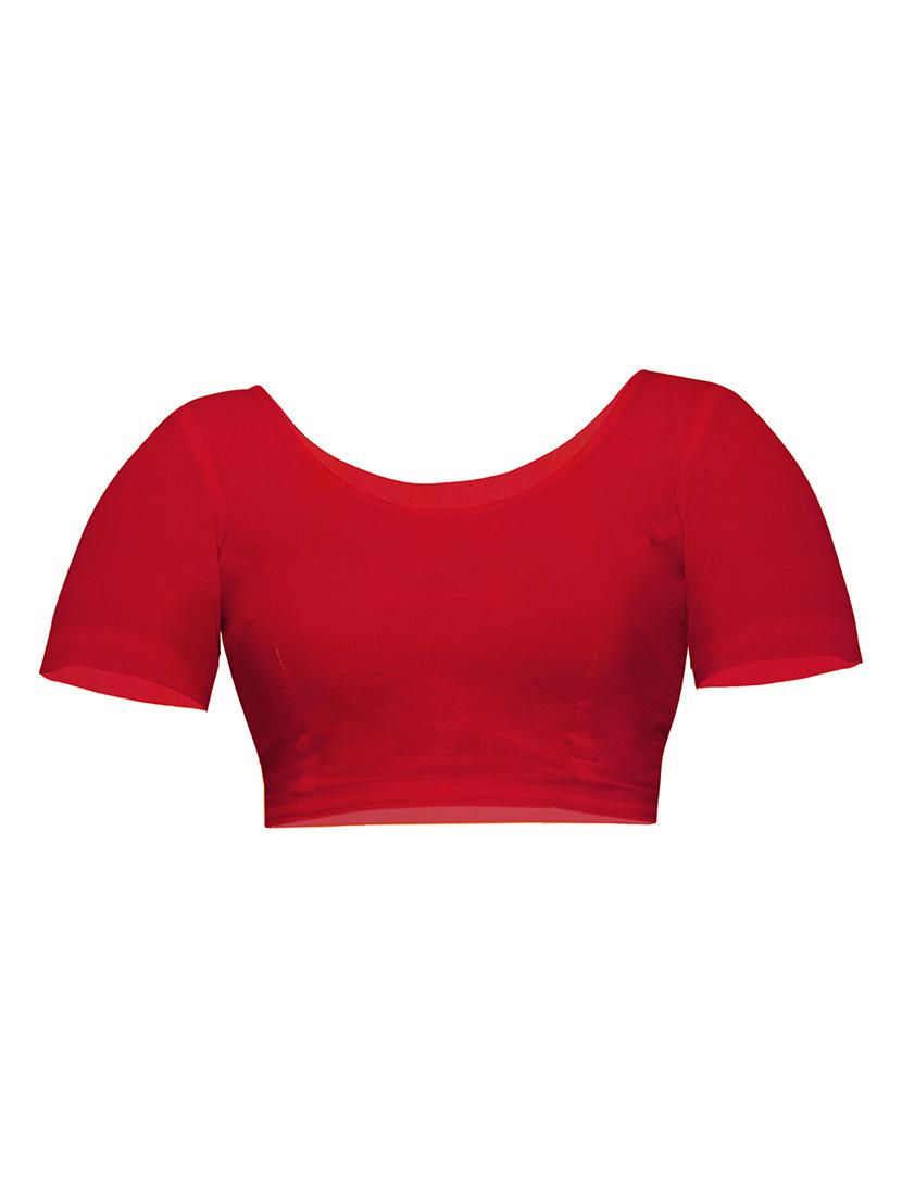 women's self design red colored saree with blouse - 20614236 - Standard Image - 2