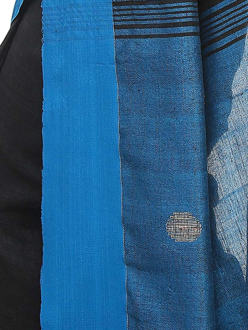 women black self design handloom saree with blouse - 20614263 -  Standard Image - 2