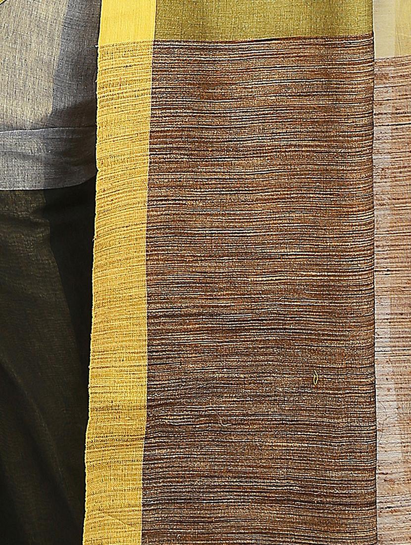 multi colored self design handloom saree with blouse - 20614285 - Standard Image - 2