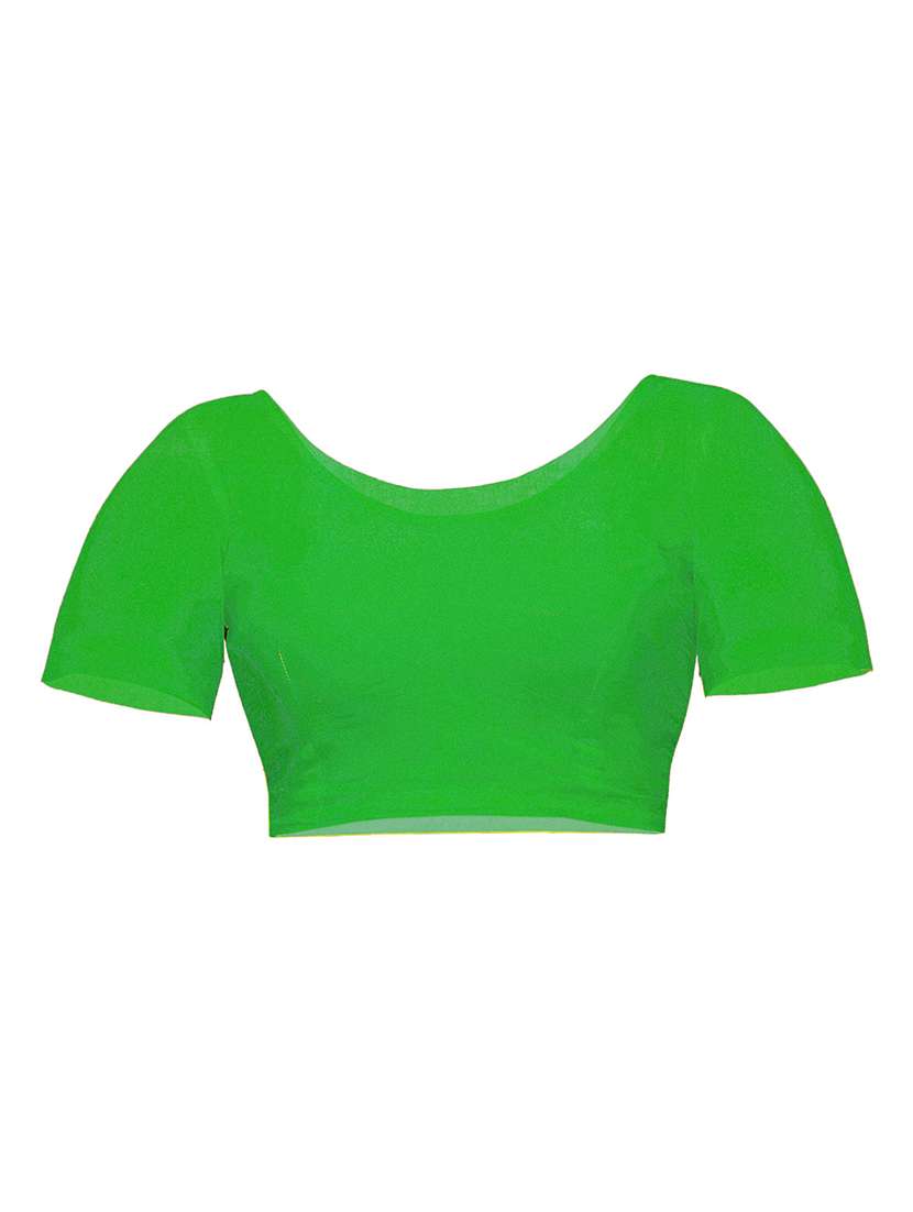 women green embroidered handloom saree with blouse - 20614322 - Standard Image - 2