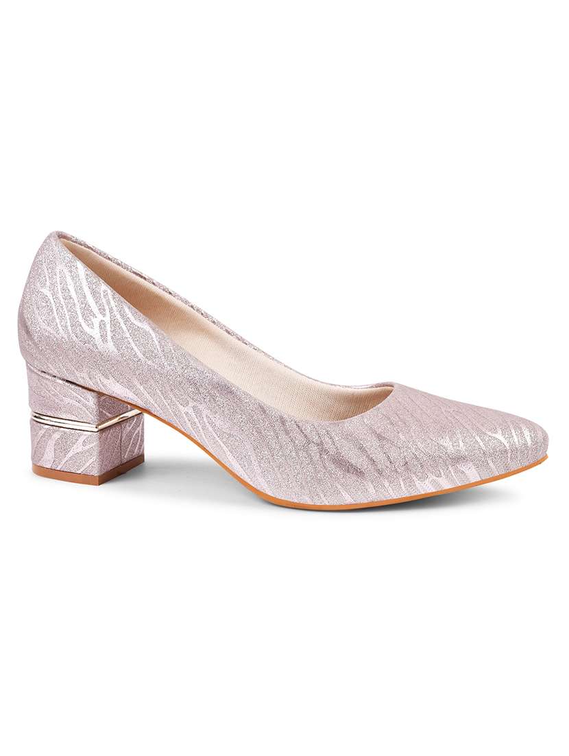 women sliver shimmery slip on pumps - 20614447 - Standard Image - 2