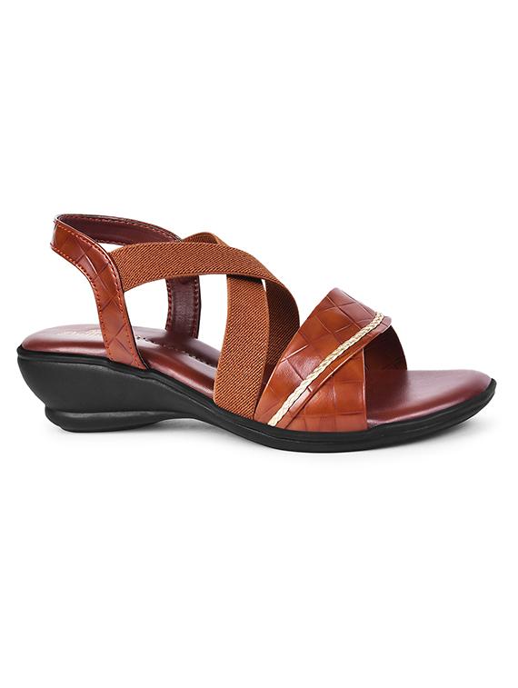 women brown ankle strap sandal - 20614467 - Standard Image - 2