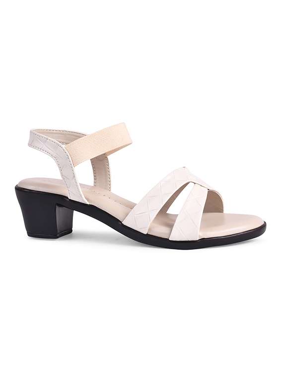 women cream ankle strap sandal - 20614469 -  Standard Image - 2