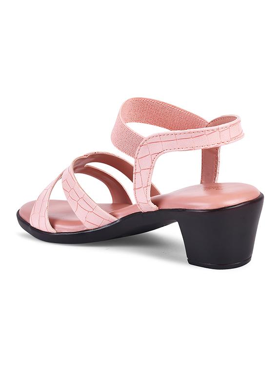 women peach ankle strap sandal - 20614470 - Standard Image - 2