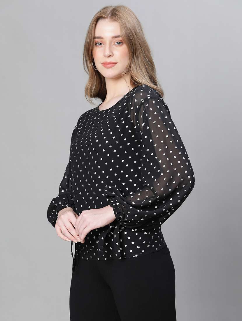 women self designed round neck top - 20615194 - Standard Image - 2