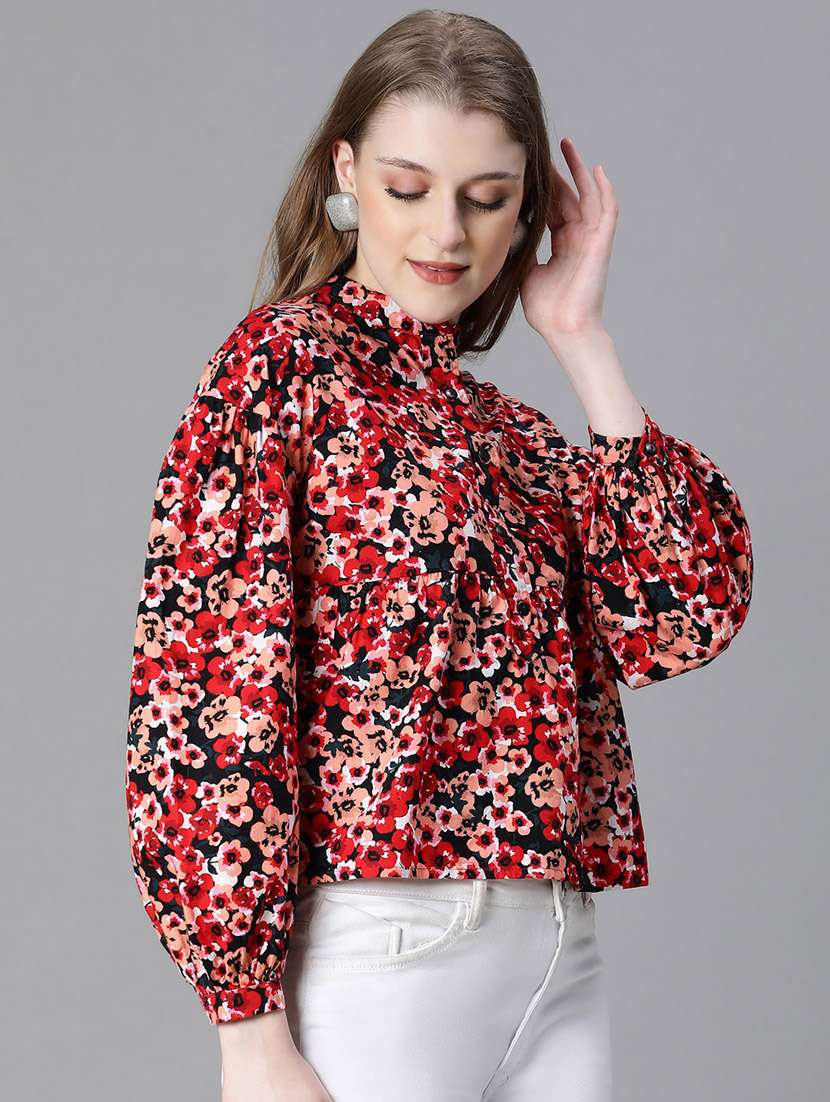 women floral print high low top - 20615227 -  Standard Image - 2
