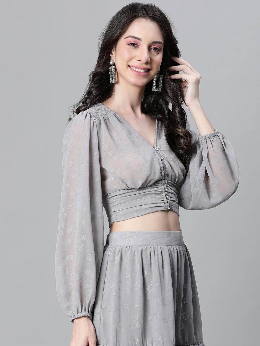 women self designed puff sleeves top - 20615242 - Standard Image - 2