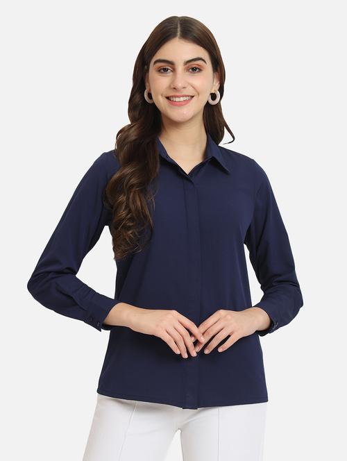 women solid color formal shirt - 20615259 -  Standard Image - 0