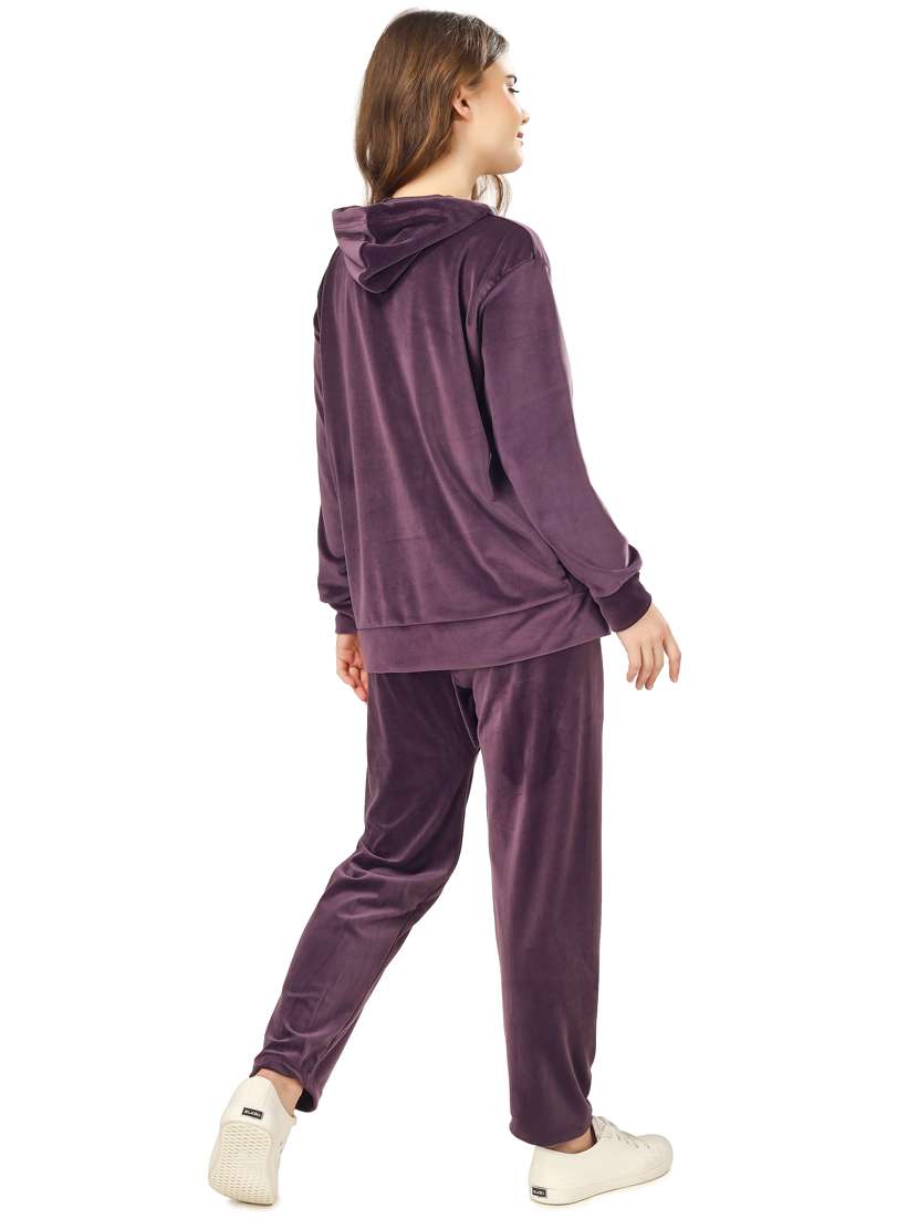 purple velvet embellished sweatshirt - 20616031 -  Standard Image - 2
