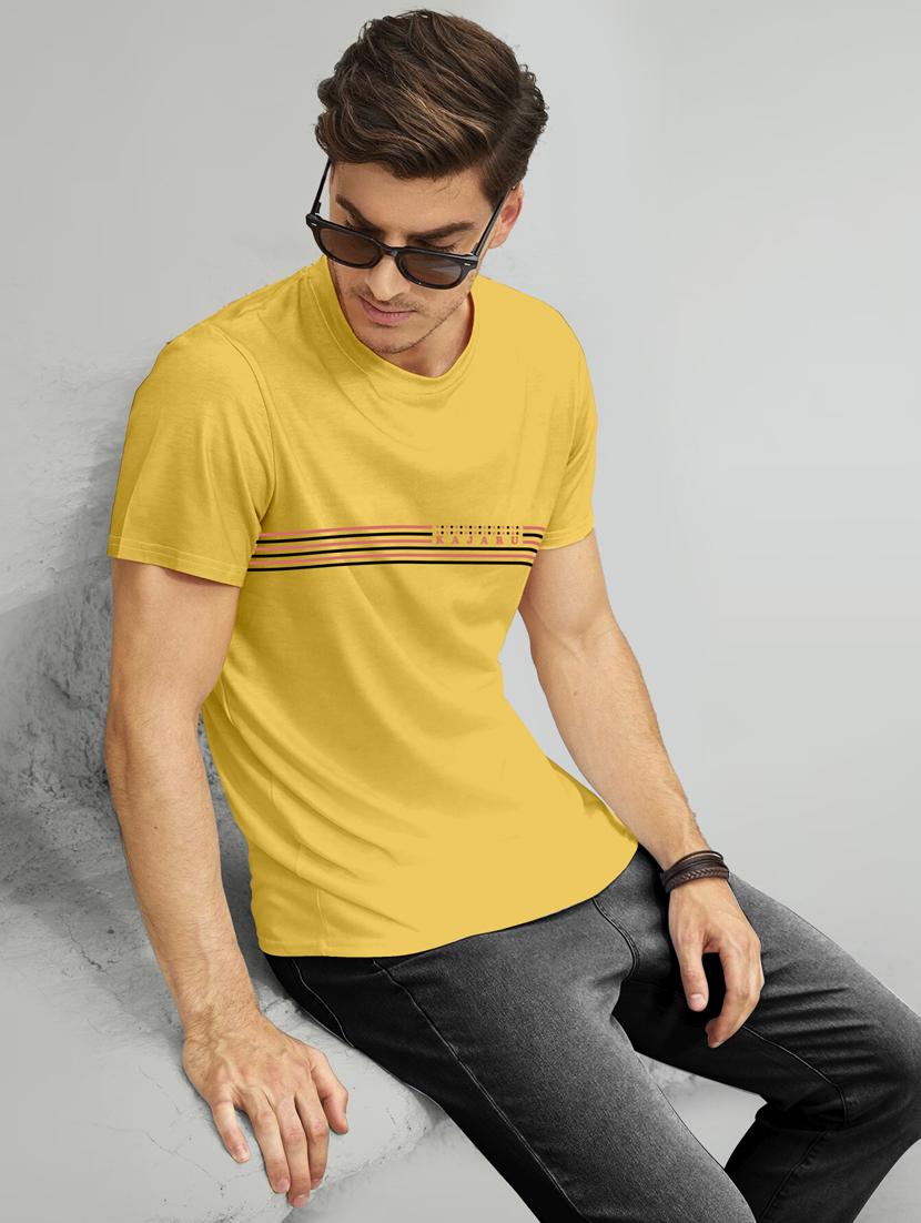 men chest print crew neck t-shirt - 20616558 - Standard Image - 2