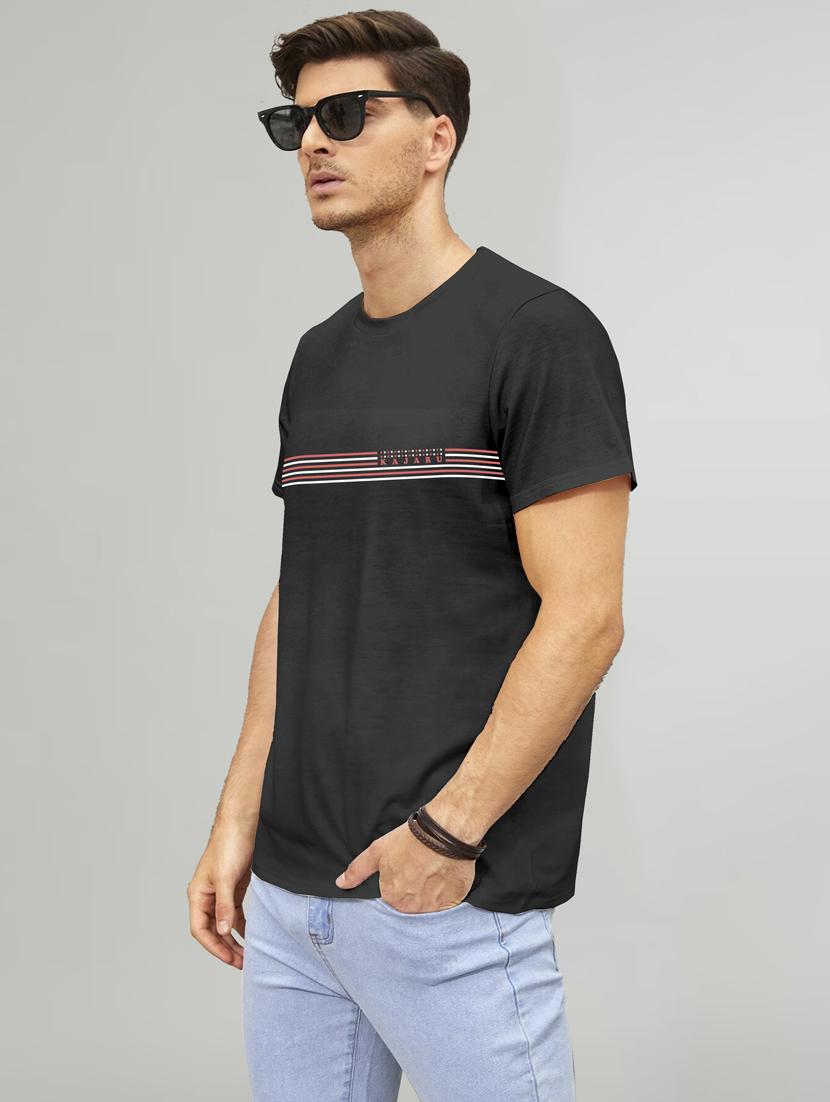 men chest print crew neck t-shirt - 20616565 - Standard Image - 2