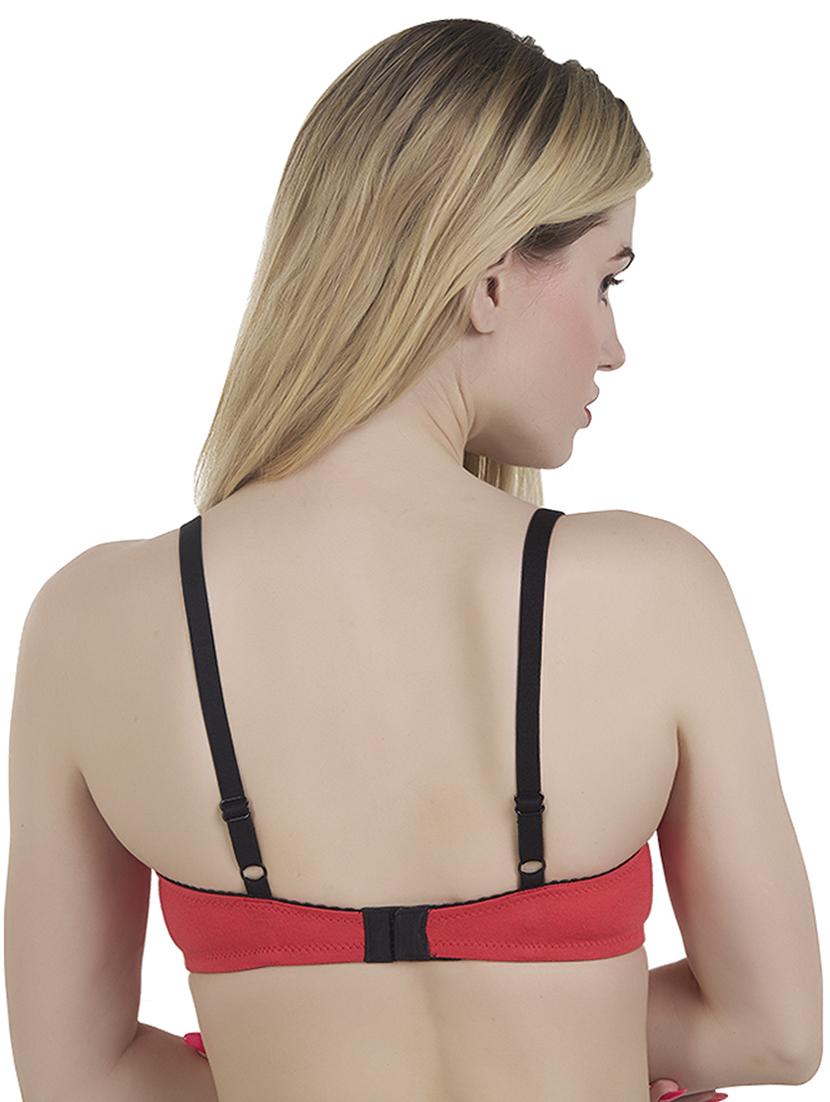 red cotton blend t-shirt bra - 20616620 - Standard Image - 2