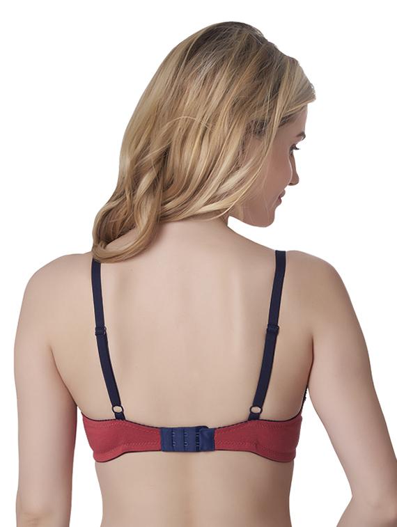 rust cotton blend tshirt bra - 20616624 - Standard Image - 2