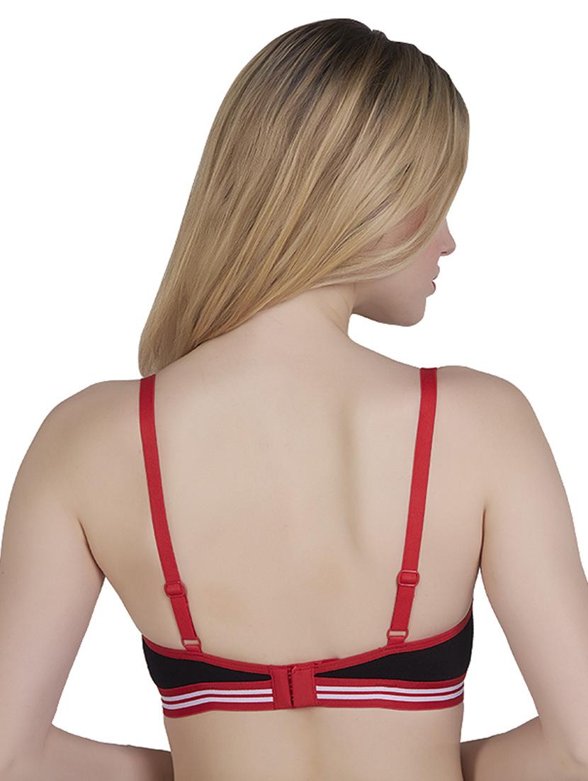 black cotton blend tshirt bra - 20616631 - Standard Image - 2