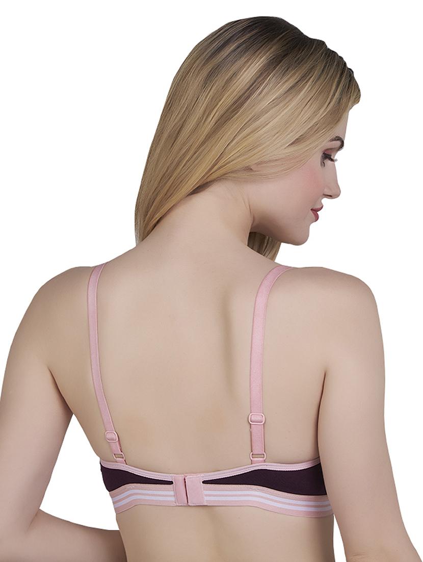 purple cotton blend t-shirt bra - 20616632 - Standard Image - 2