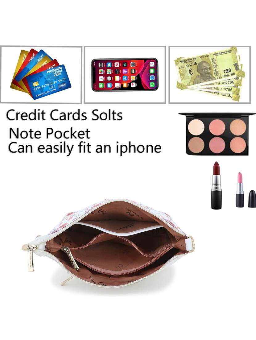 floral leatherette (pu) regular sling bag - 20617253 - Standard Image - 2
