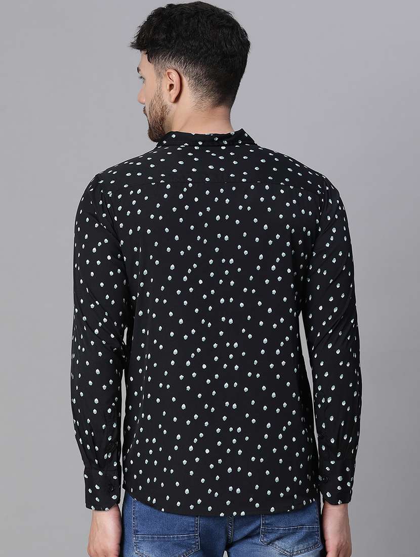 men black printed full sleeve casual shirt - 20617470 -  Standard Image - 2