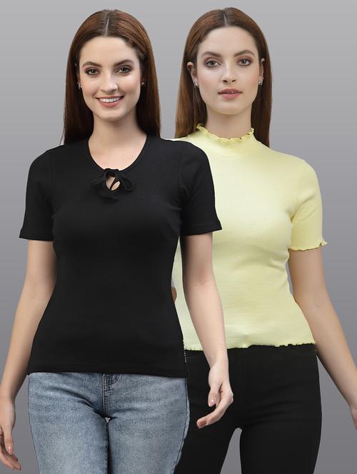 women set of 2 multi coloured casual top - 20617737 -  Standard Image - 0