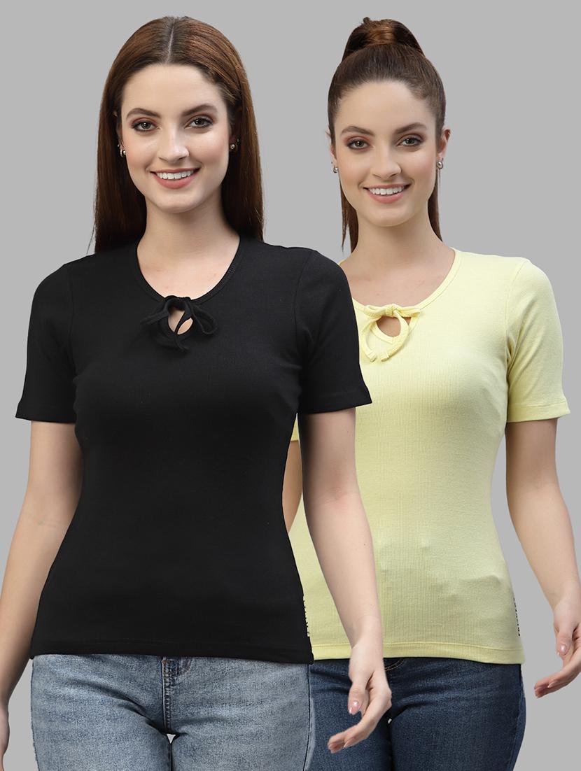 women set of 2 multi coloured casual top - 20617740 - Zoom Image - 0