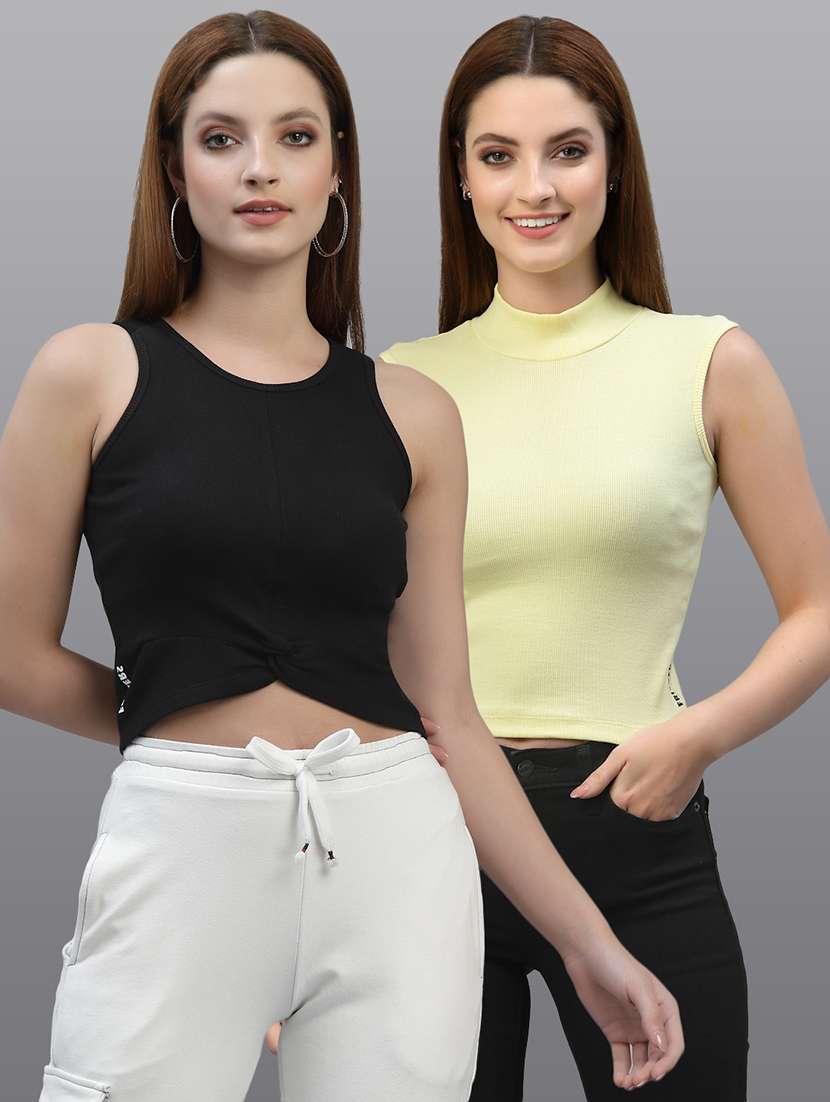 women set of 2 multi coloured casual top - 20617781 - Zoom Image - 0
