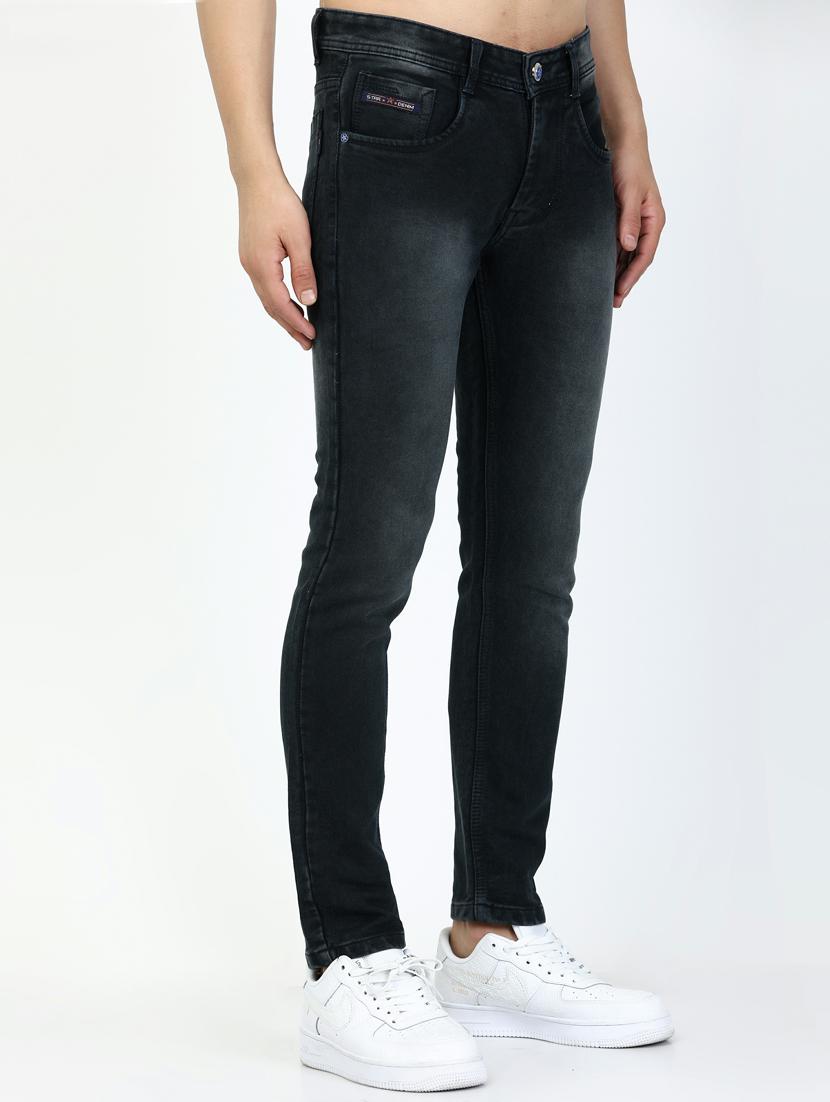 black denim washed jeans - 20620604 - Standard Image - 2