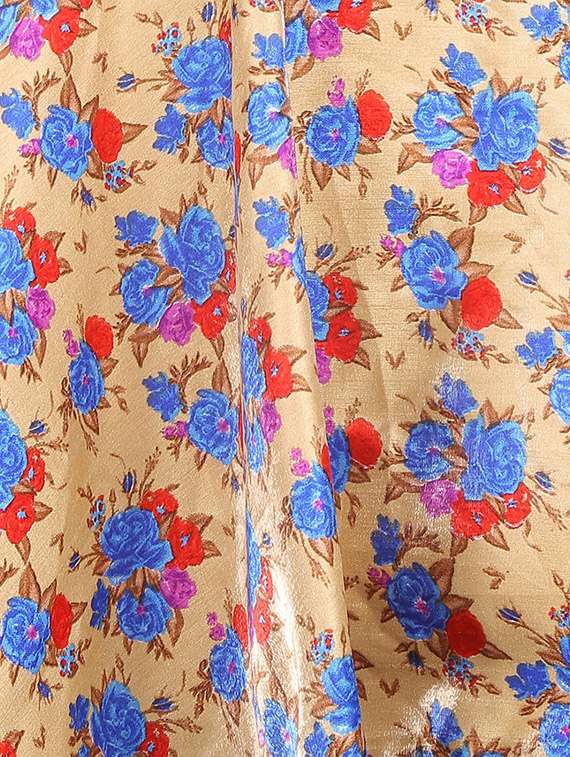 kids blue floral print detailed gown - 20622097 -  Standard Image - 2