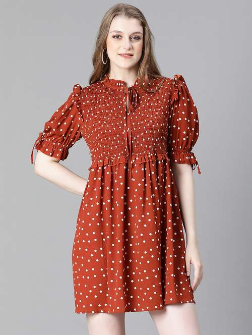 women smocked detailed flared dress - 20622634 - Standard Image - 0