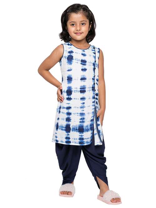 girls tie & dye kurta salwar set - 20622701 -  Standard Image - 0