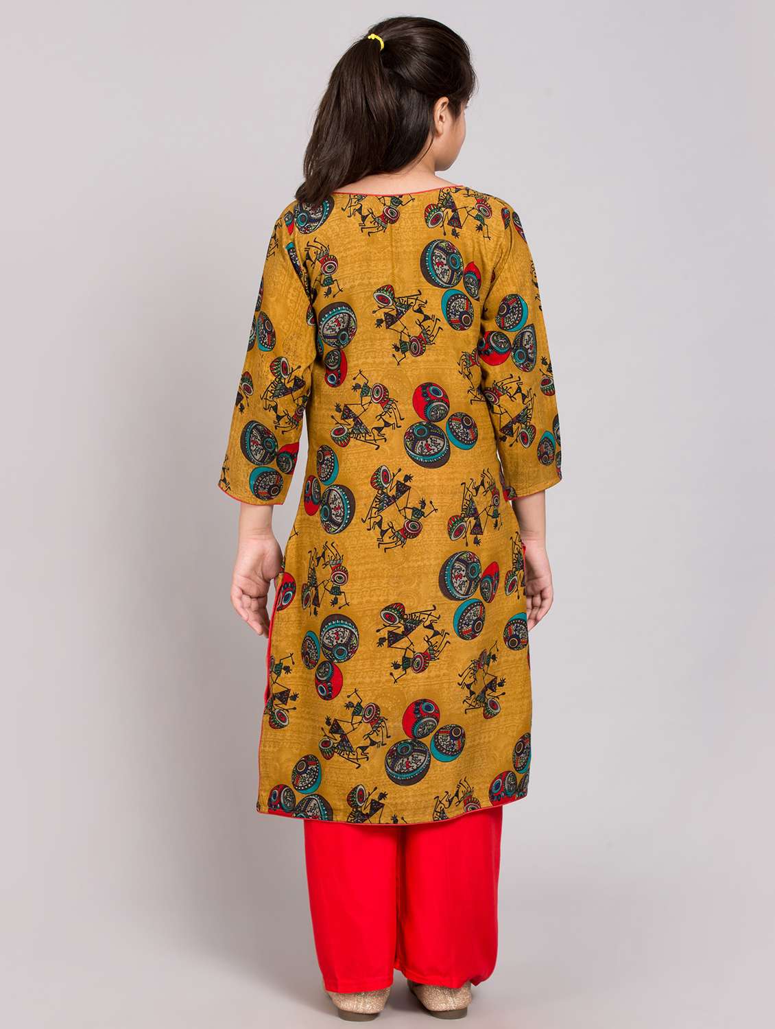 girls floral printed kurta palazzo set - 20622744 -  Standard Image - 2