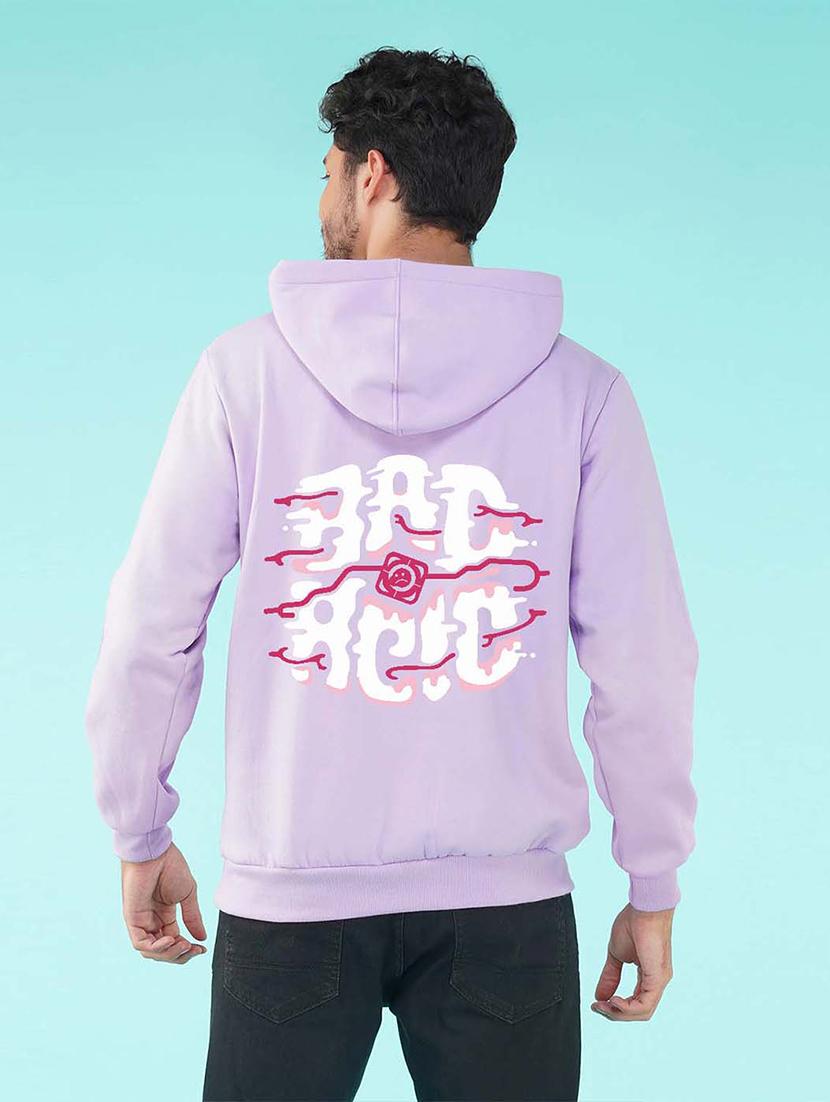 lavender back print hooded sweatshirt - 20623622 - Standard Image - 2