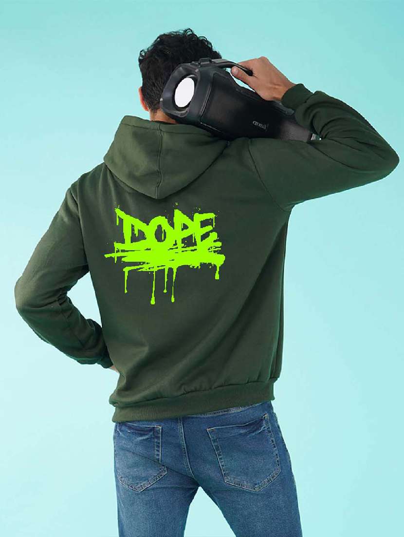 green back print hooded sweatshirt - 20623639 -  Standard Image - 2