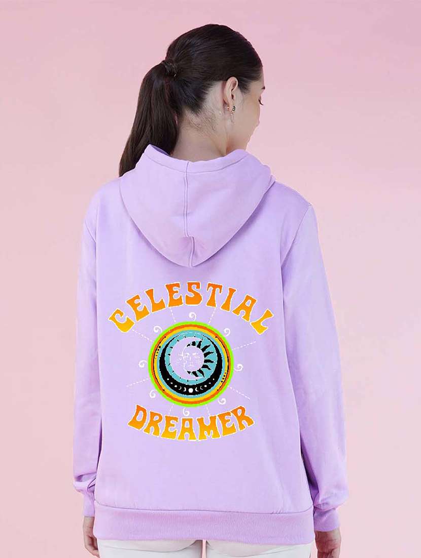 lavender hooded long sleeve sweatshirt - 20623676 - Standard Image - 2