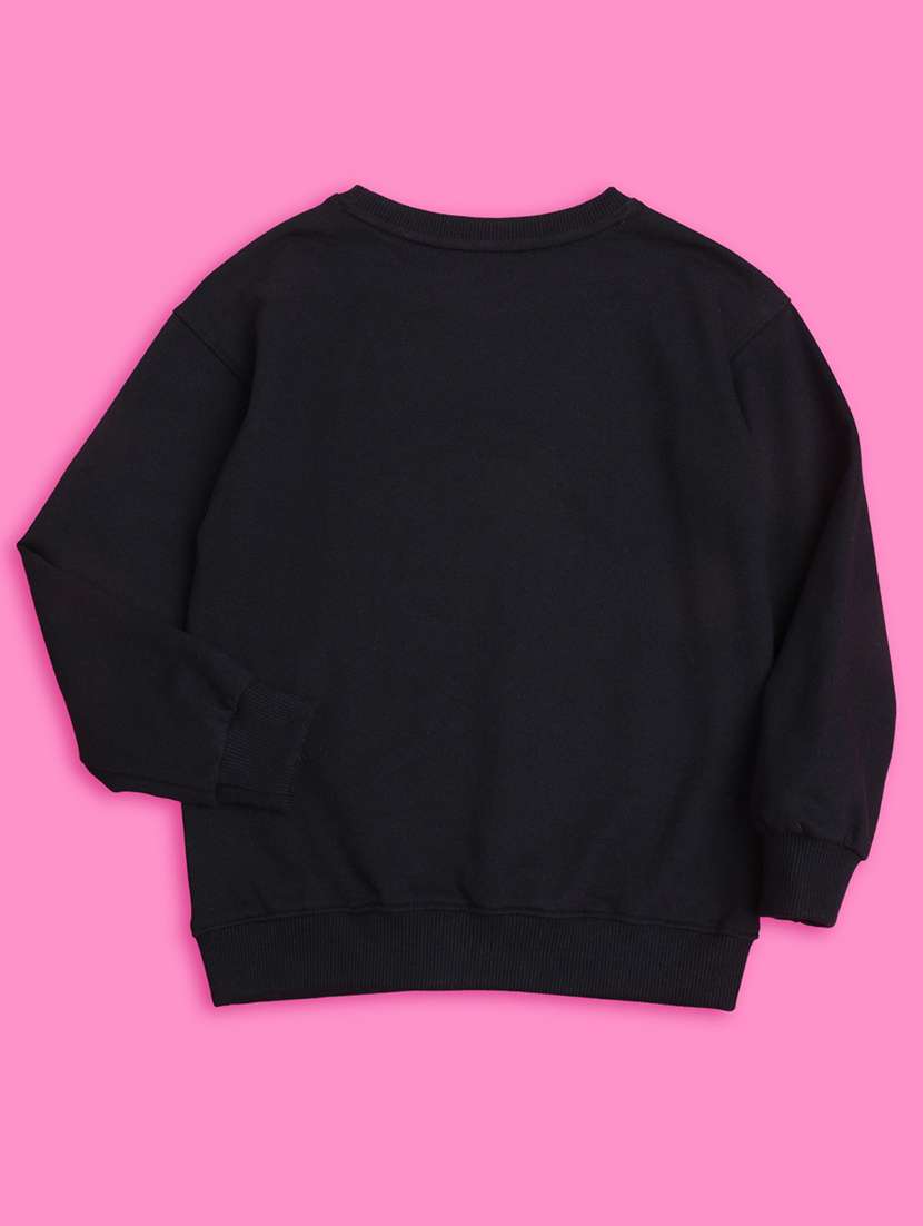 kids front print woolen pullover sweatshirt - 20624327 - Standard Image - 2
