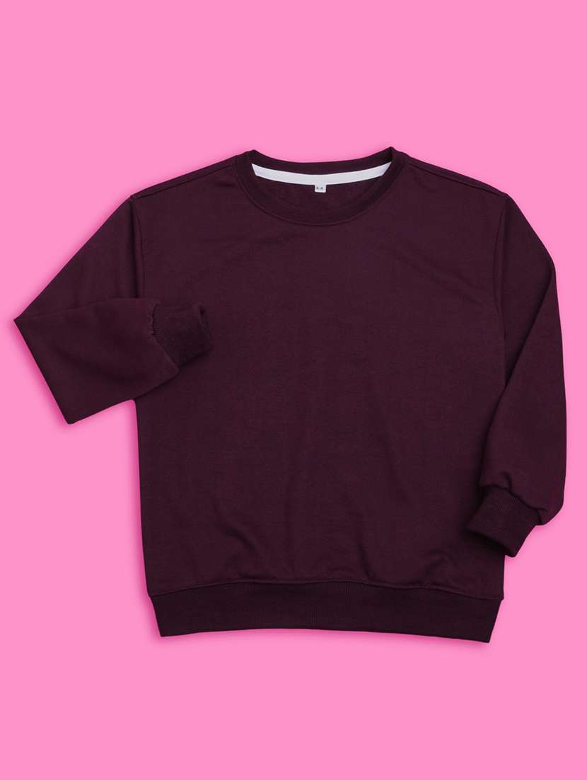 kids front print woolen pullover sweatshirt - 20624430 - Standard Image - 2